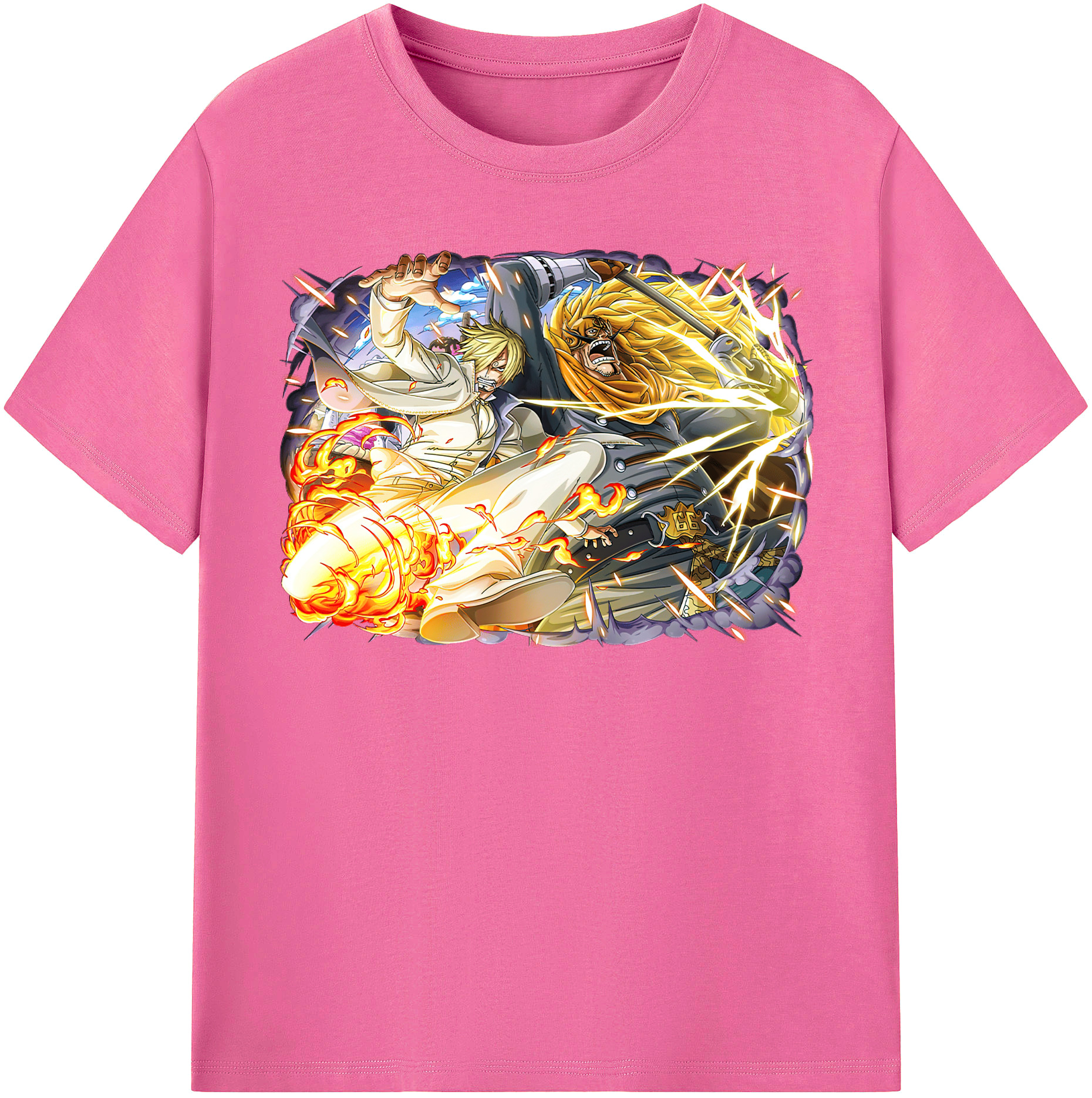 （画像用） ワンピース サンジ ONE PIECE Sanji レディースカジュアルプリントTシャツ（綿100％）
